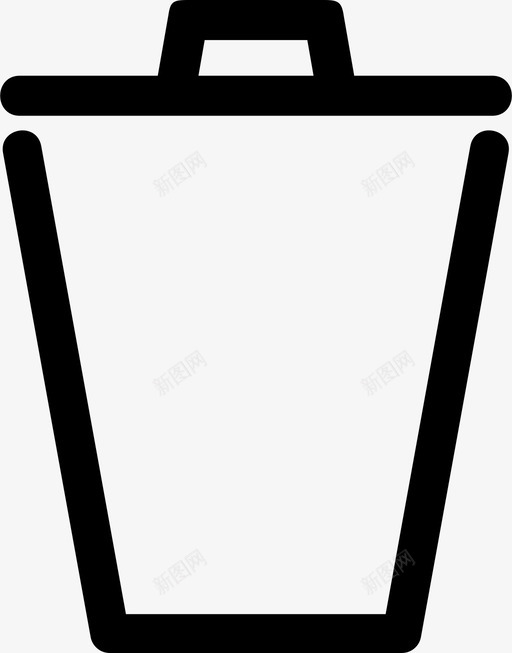 垃圾桶篮子桶图标svg_新图网 https://ixintu.com 垃圾桶 桶 篮子