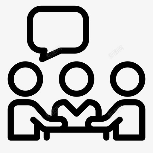 团队合作业务公司图标svg_新图网 https://ixintu.com 业务 业务团队 会议 公司 团队合作 管理
