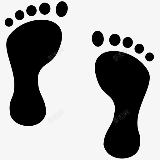 脚印脚路图标svg_新图网 https://ixintu.com 沙 脚 脚印 脚印足迹 走 路 鞋