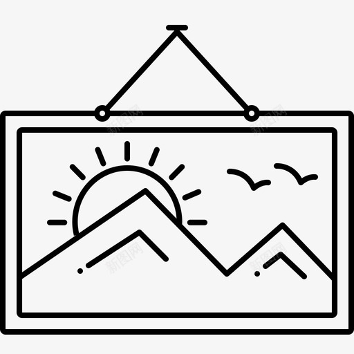 悬挂描绘插图图标svg_新图网 https://ixintu.com 悬挂 描绘 插图 绘画 肖像