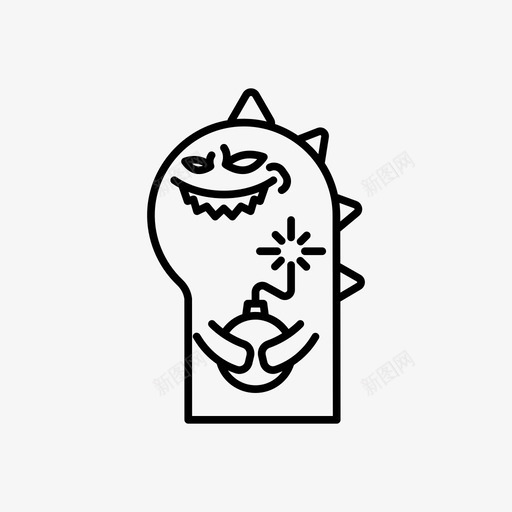 无知残忍表情图标svg_新图网 https://ixintu.com 怪物 怪物表情 无知 残忍 表情