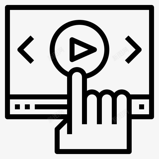 在线视频课程营销图标svg_新图网 https://ixintu.com 在线视频 游戏 社交媒体营销 营销 课程
