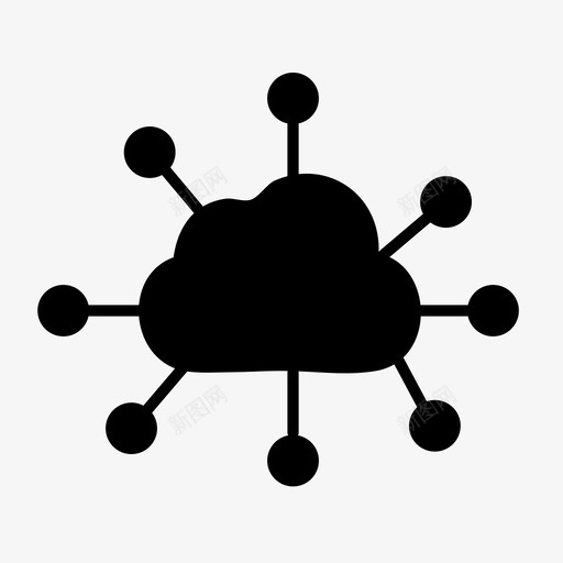 云云设备云共享图标svg_新图网 https://ixintu.com skyshare web设计实体图标 云 云共享 云设备 网络
