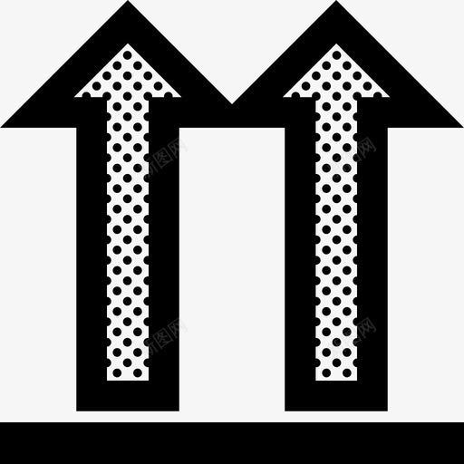 这面朝上箭头方框图标svg_新图网 https://ixintu.com 交货 方框 箭头 粗粗的轮廓点着 这面朝上