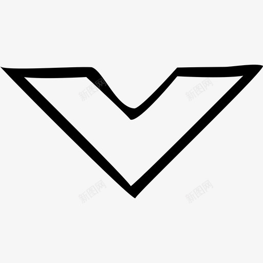 V形图案dwon箭头基线图标svg_新图网 https://ixintu.com V形图案dwon web手绘 向下 基线 底部 箭头