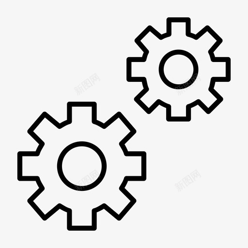 设置齿轮控制面板图标svg_新图网 https://ixintu.com 控制面板 设置 齿轮