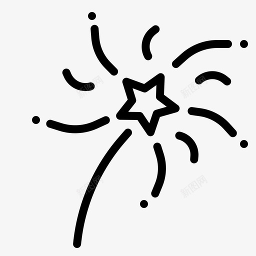 烟花庆祝圣诞节图标svg_新图网 https://ixintu.com 圣诞节 庆祝 派对 火箭 烟花