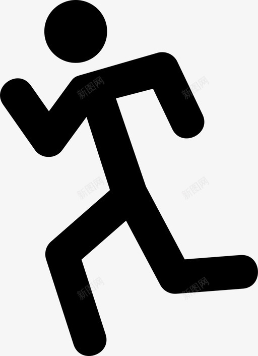 跑步运动棒男图标svg_新图网 https://ixintu.com 棒男 跑步 运动