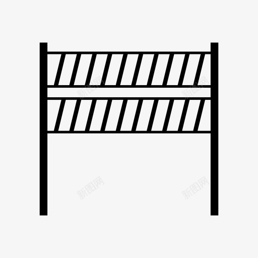 路障障碍警告图标svg_新图网 https://ixintu.com 方向 街道 警告 路障 障碍