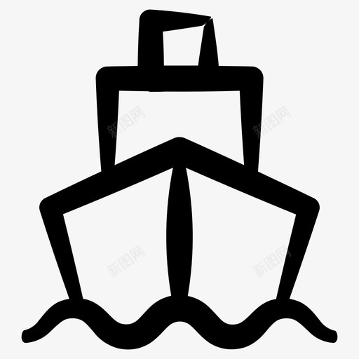 船游船大船图标svg_新图网 https://ixintu.com 墨水基本卷2 大船 帆船 游船 船