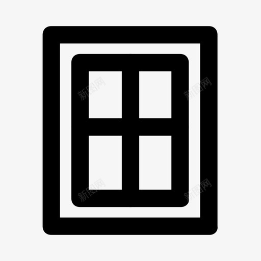 窗窗帘框架图标svg_新图网 https://ixintu.com 室内 家具 框架 窗 窗帘