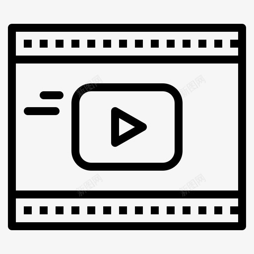 电影播放器电影视频播放器图标svg_新图网 https://ixintu.com 电影 电影播放器 电影院 视频播放器