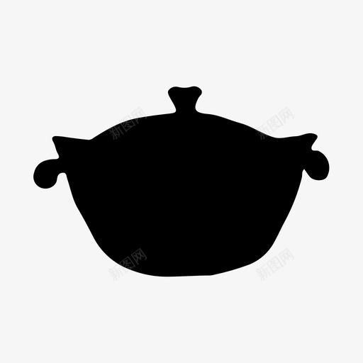 锅盘子厨房图标svg_新图网 https://ixintu.com 厨房 厨房用具 手绘 盘子 锅