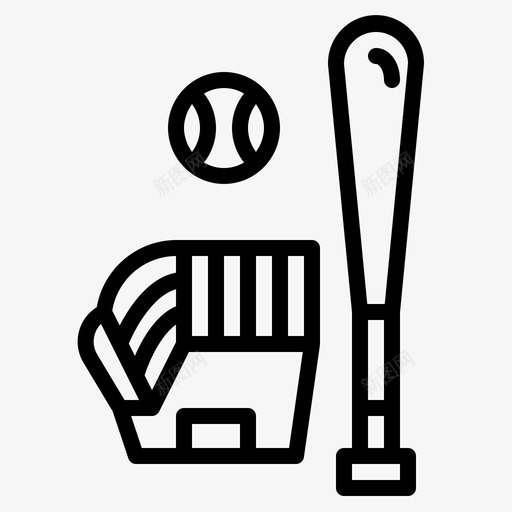 垒球棒球棒球棒图标svg_新图网 https://ixintu.com 垒球 棒球 棒球手套 棒球棒 运动