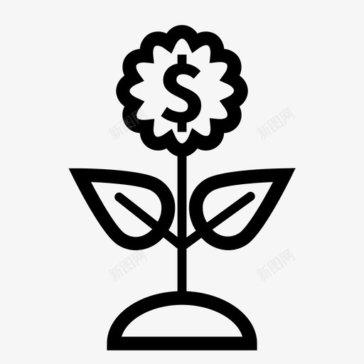 资金增长业务增长构思图标svg_新图网 https://ixintu.com 业务增长 创业 构思 财富 资金增长