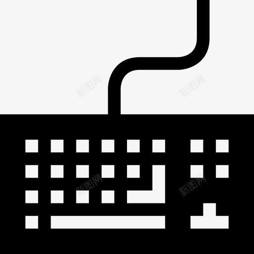 键盘电脑桌面图标svg_新图网 https://ixintu.com pc 小黑 桌面 电脑 硬件 键盘