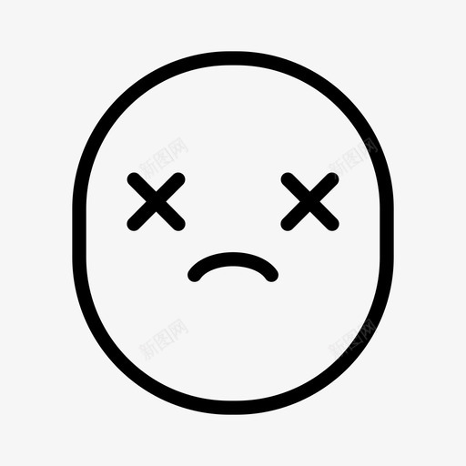 死了表情脸图标svg_新图网 https://ixintu.com 死了 脸 表情