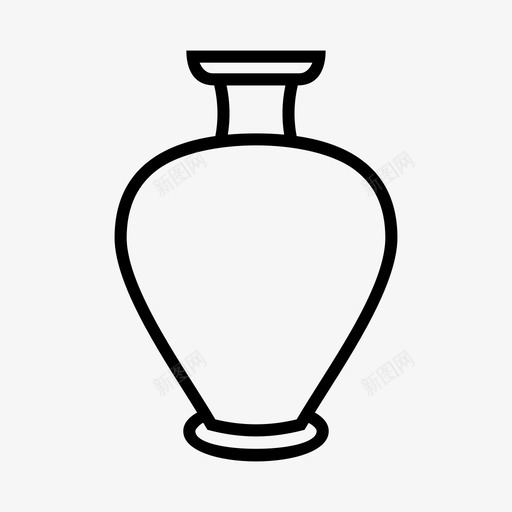 花瓶古董装饰图标svg_新图网 https://ixintu.com 古董 罐子 花瓶 装饰 陈列品