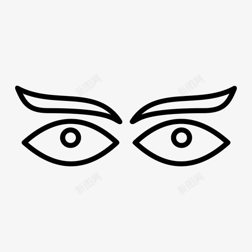 眼睛眉毛偷看图标svg_新图网 https://ixintu.com 偷看 眉毛 看 眼睛