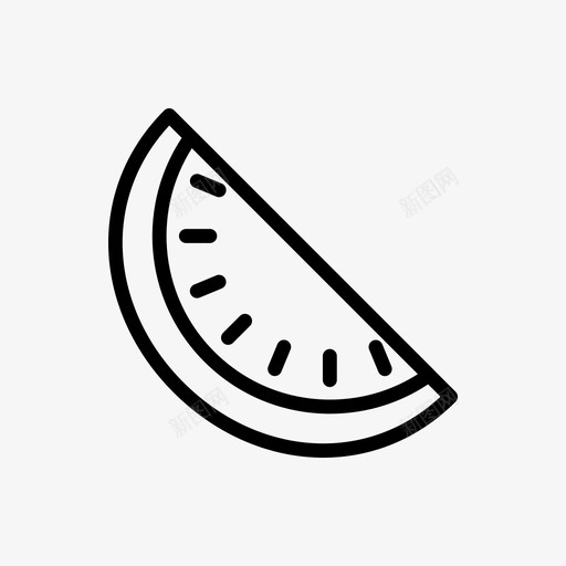 西瓜吃食物图标svg_新图网 https://ixintu.com 假日 吃 夏季和假日雕文图标 水果 西瓜 食物