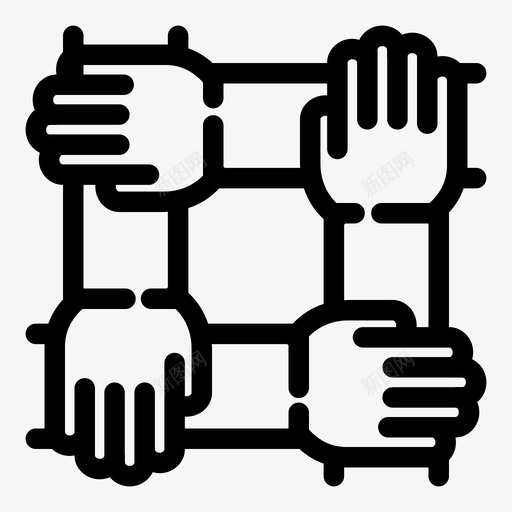 团队合作手臂商务图标svg_新图网 https://ixintu.com 商业团队 商务 团队合作 手势 手臂 社团