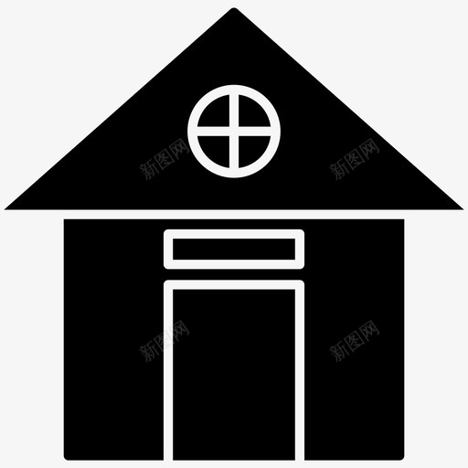 房子房地产建筑物图标svg_新图网 https://ixintu.com 建筑物 房地产 房子