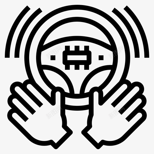 自动驾驶仪人工智能控制图标svg_新图网 https://ixintu.com 人工智能 控制 无人驾驶 智能汽车 自动驾驶仪