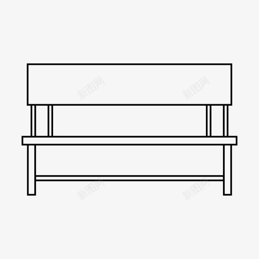 长凳椅子家具图标svg_新图网 https://ixintu.com 公园 家具 座位 椅子 椅子线 长凳