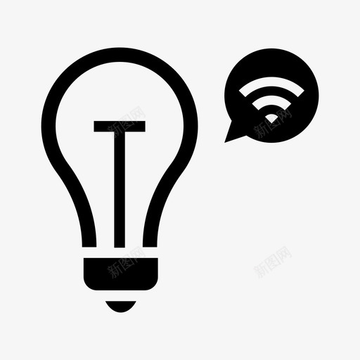 智能灯泡互联网物联网图标svg_新图网 https://ixintu.com wifi 互联网 智能灯泡 物联网