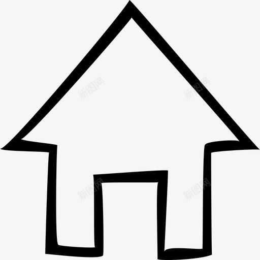 房子家真实图标svg_新图网 https://ixintu.com 家 州 房子 手绘 真实 网络