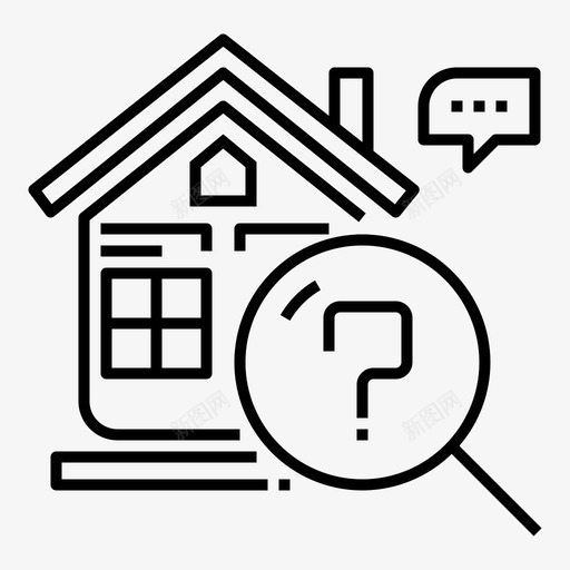 物业检查物业房屋图标svg_新图网 https://ixintu.com 房屋 搜查 物业 物业检查 物业评估