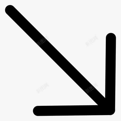 箭头右下角方向图标svg_新图网 https://ixintu.com 右下角 指针 方向 界面 箭头