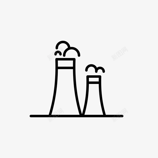 发电厂电力工业图标svg_新图网 https://ixintu.com 制造业 发电厂 工业 工业图标 电力