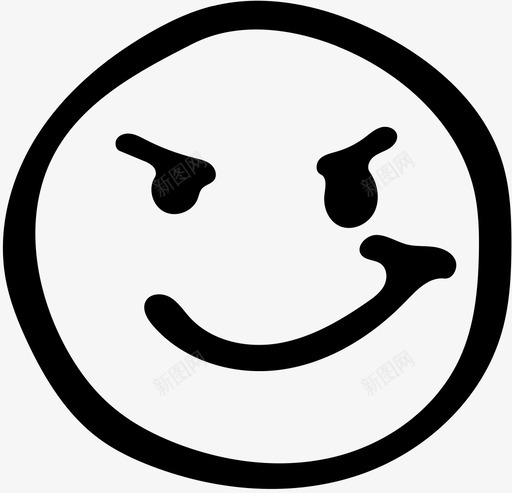 傻笑坏傲慢图标svg_新图网 https://ixintu.com 傲慢 傻笑 坏 更多的手绘表情 狡猾
