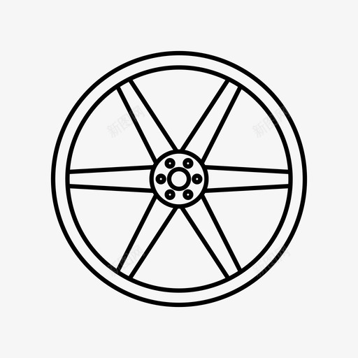 轮辋汽车轮胎图标svg_新图网 https://ixintu.com 汽车 车轮 轮胎 轮辋