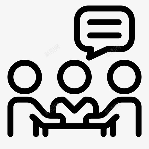 团队合作业务公司图标svg_新图网 https://ixintu.com 业务 业务团队 会议 公司 团队合作 管理