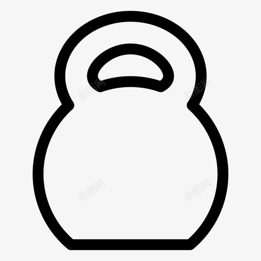 壶铃健身举重图标svg_新图网 https://ixintu.com 举重 健身 壶铃 运动系列