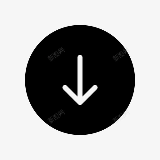 向下箭头按钮圆图标svg_新图网 https://ixintu.com 向下箭头 圆 按钮 方向 简单线条图标
