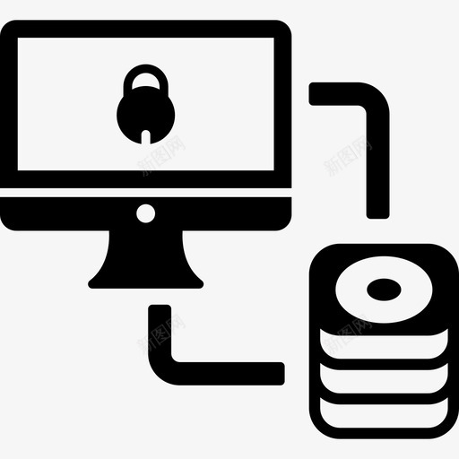 PC存储技术数据库图标svg_新图网 https://ixintu.com PC存储 技术 数据库