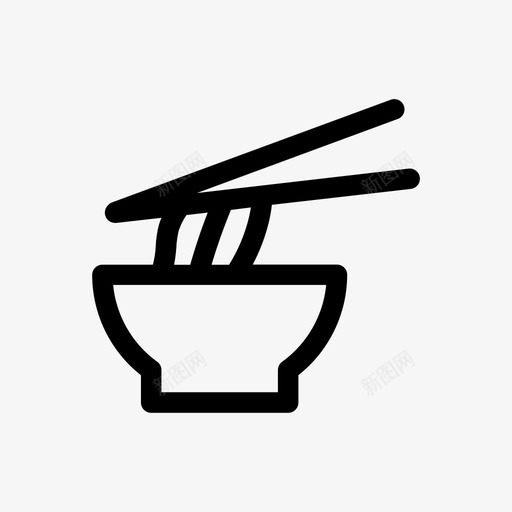 面条筷子食物图标svg_新图网 https://ixintu.com 筷子 面条 食物