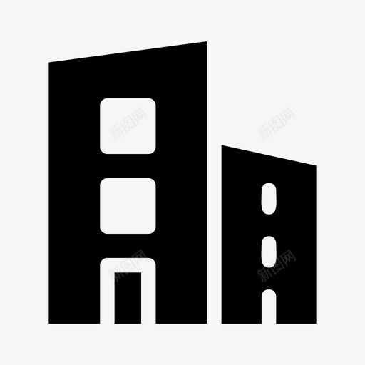 房地产建筑办公室图标svg_新图网 https://ixintu.com 办公室 建筑 房地产 摩天大楼