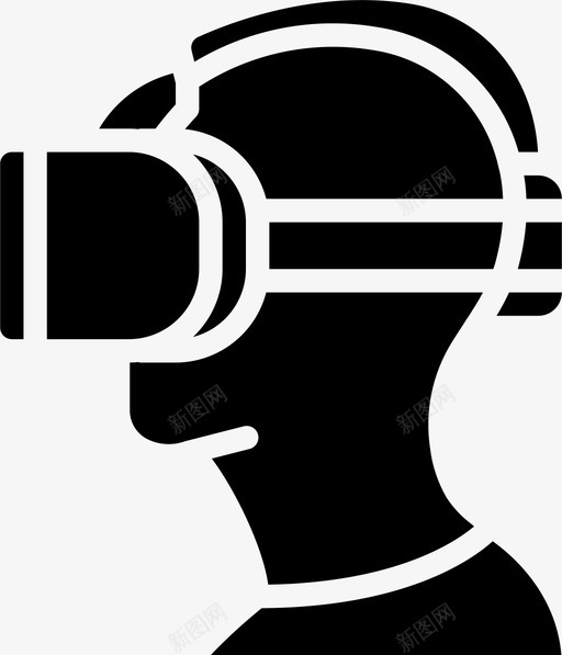 头盔现实虚拟图标svg_新图网 https://ixintu.com 头盔 现实 虚拟 虚拟现实