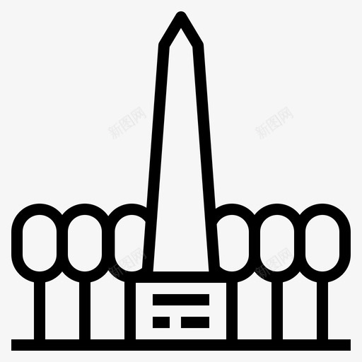 方尖碑建筑地标图标svg_新图网 https://ixintu.com 国家广场 地标 城市元素建筑 建筑 方尖碑 纪念碑
