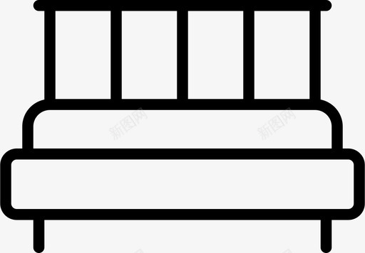 床经典家具图标svg_新图网 https://ixintu.com 复古 家具 家具薄 床 床垫 睡眠 经典