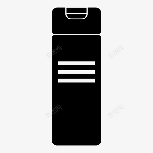 洗发水瓶护发素容器图标svg_新图网 https://ixintu.com 容器 护发用品 护发素 洗发水和护发素 洗发水瓶