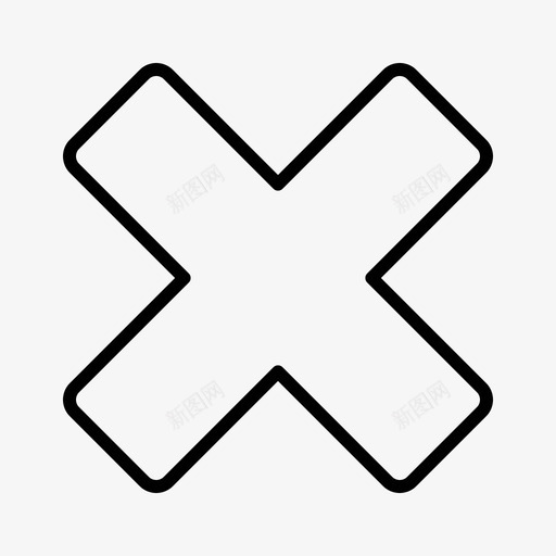 乘法取消交叉图标svg_新图网 https://ixintu.com 8个基本用户界面 乘法 交叉 取消 符号