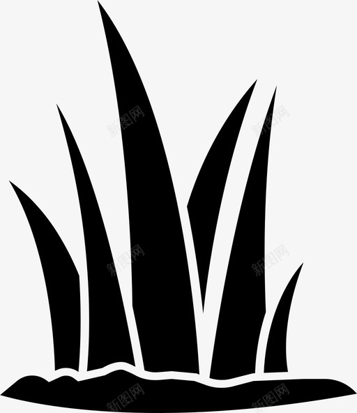 草生长物植物图标svg_新图网 https://ixintu.com 植物 生长物 草
