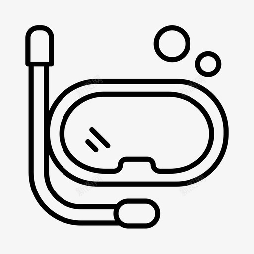 浮潜水上海滩图标svg_新图网 https://ixintu.com 假期 夏天 大海 水上 浮潜 海滩