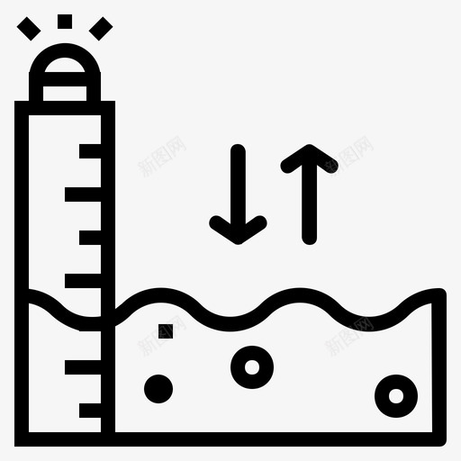 潮汐海水水图标svg_新图网 https://ixintu.com 天气 水 海水 潮汐