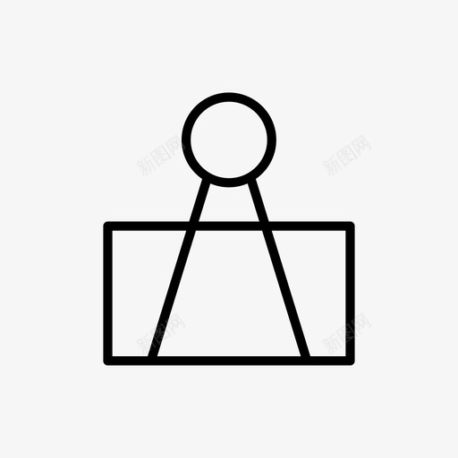 弹簧卡子回形针别针图标svg_新图网 https://ixintu.com 别针 回形针 弹簧卡子